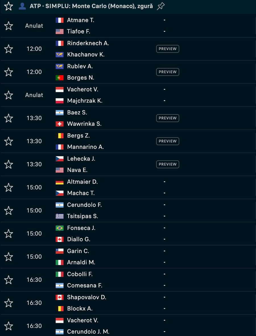 Program ATP Monte Carlo 2026 Program ATP Monte Carlo 2026