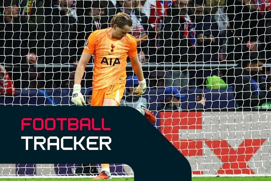 Antonin Kinsky checks his boots after gifting Atleti the opener