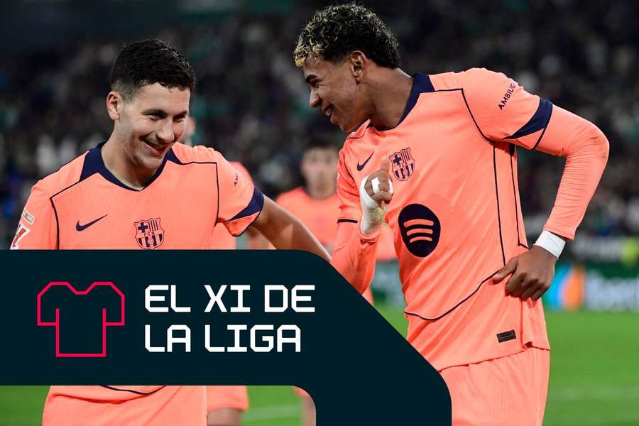 Lamine Yamal y Roony Bardghji celebran Lamine Yamal y Roony Bardghji celebran