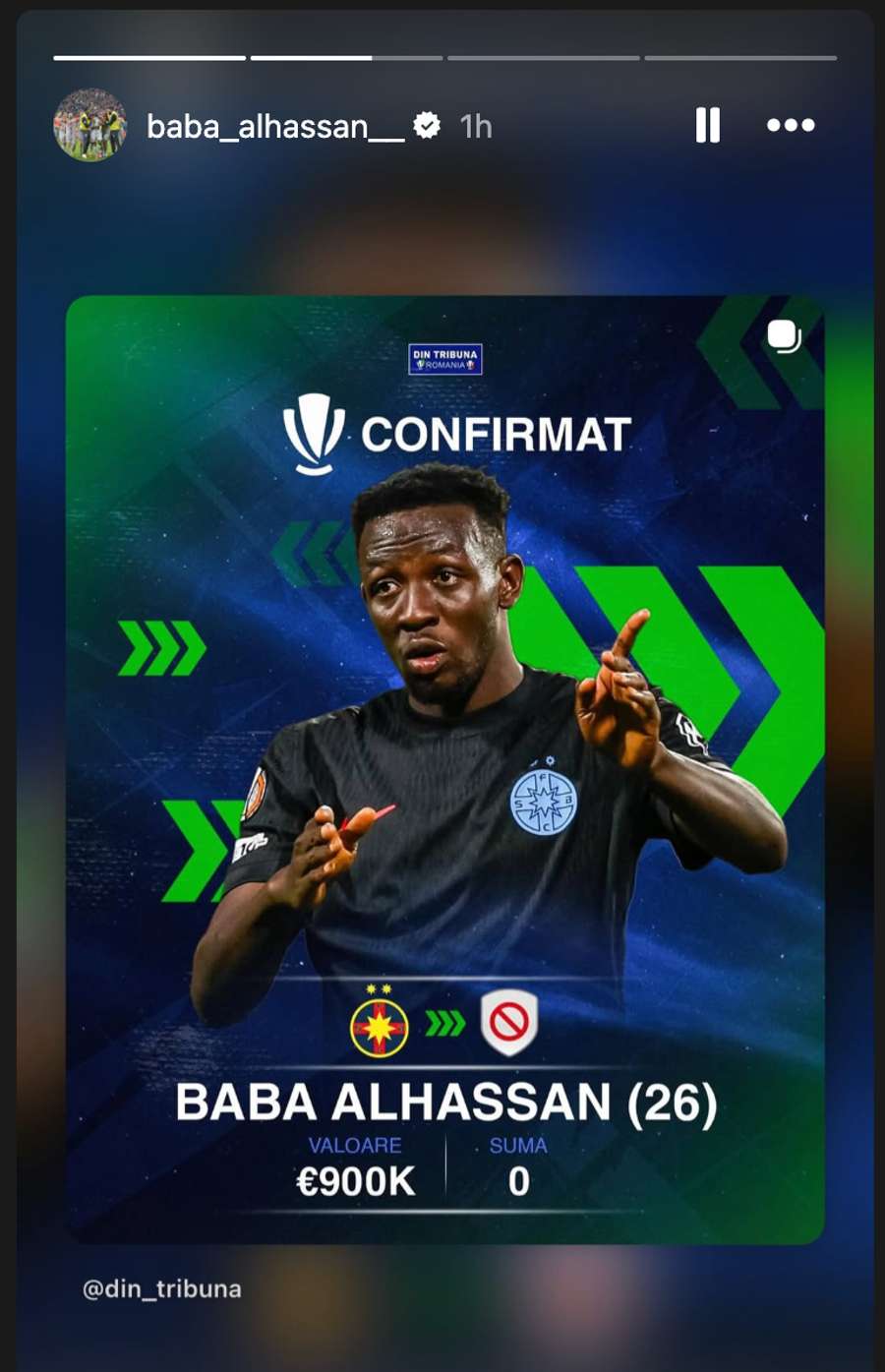 Baba Alhassan o părăsește pe FCSB în această vară Baba Alhassan o părăsește pe FCSB în această vară