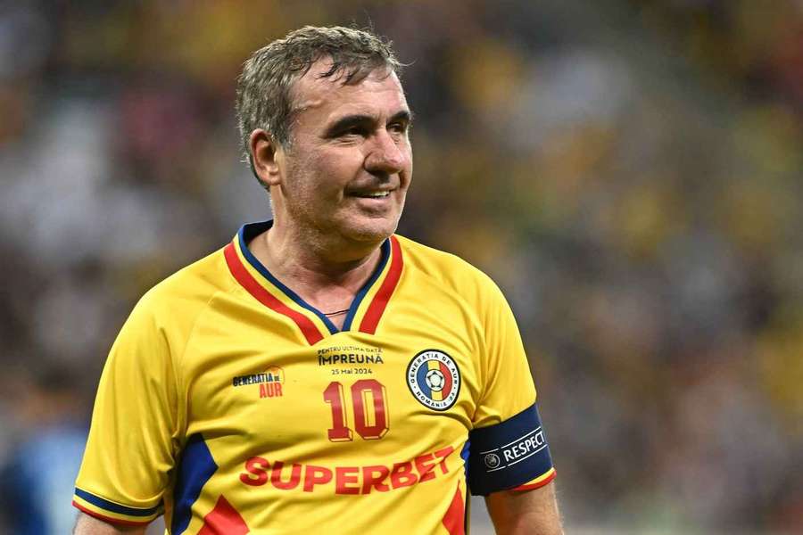 Gheorghe Hagi a intrat pe teren în minutul 64