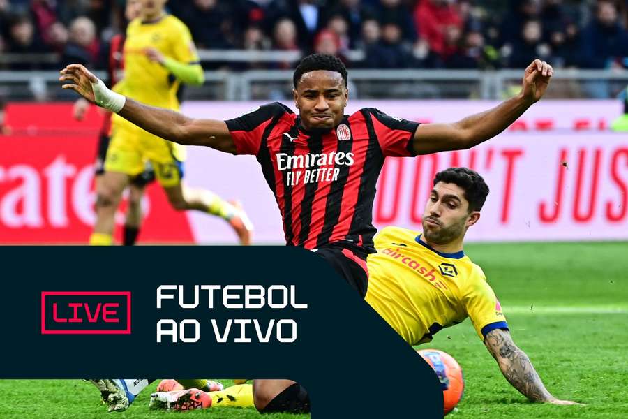 Nkunku e Unai Núñez em Milan x Hellas Verona, pela Serie A