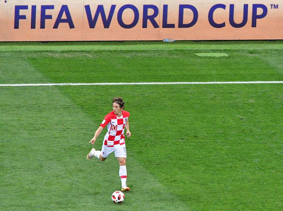 Modric, na final de 2018, quando a surpresa Croácia perdeu para a França Modric, na final de 2018, quando a surpresa Croácia perdeu para a França
