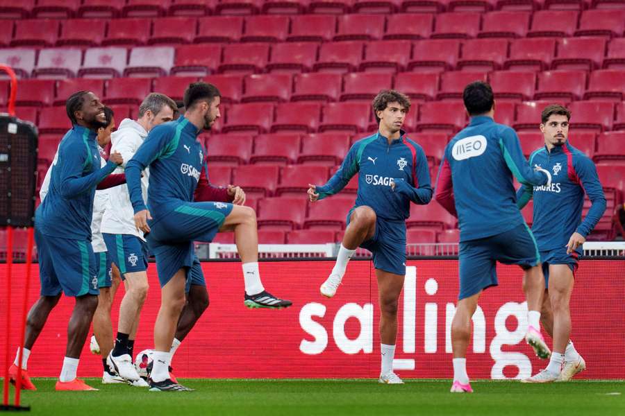 João Félix fez treino específico João Félix fez treino específico