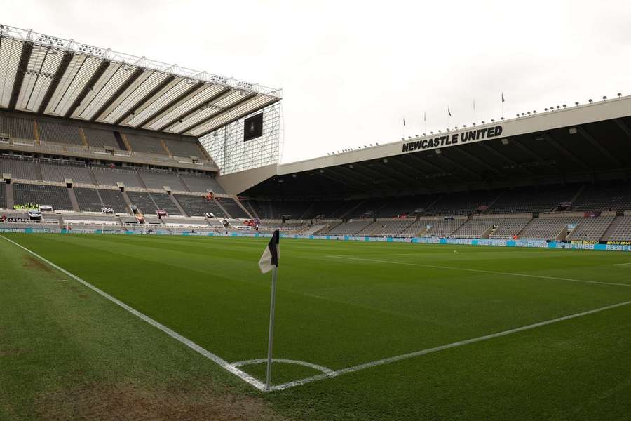 St. James' Park in Newcastle Upon Tyne ligt er vredig bij