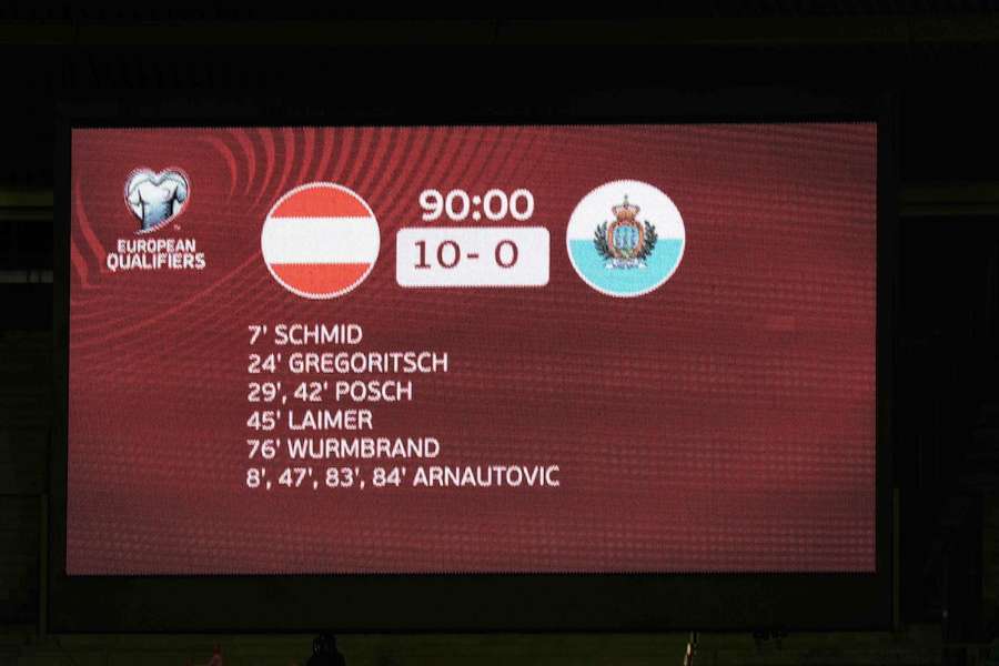 Mit einem 10:0 setzten die Österreicher am Donnerstag gegen San Marino ein Zeichen.