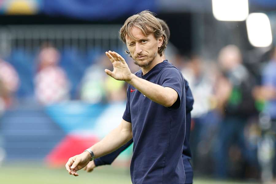 Luka Modric antes de un partido con Croacia