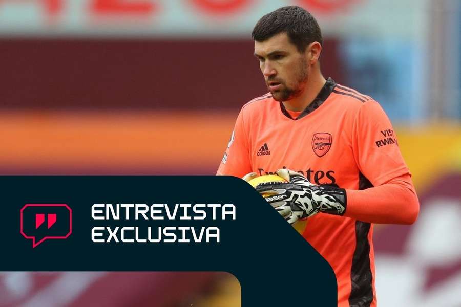 Mathew Ryan en acción con el Arsenal