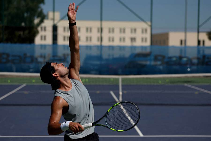 Carlos Alcaraz à l'entraînement.