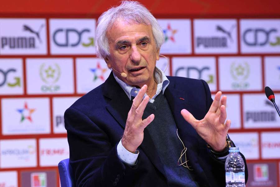 Vahid Halilhodzic avec la sélection du Maroc en février 2022.