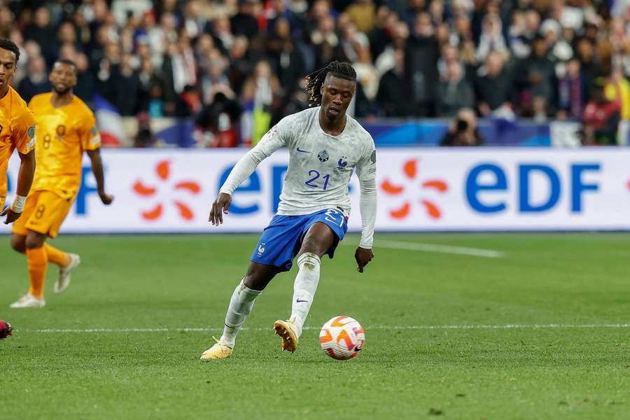 Camavinga during France's match against the Netherlands