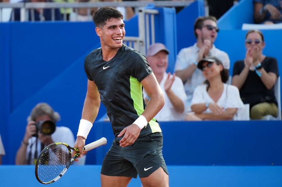 Alcaraz fez o seu primeiro jogo após o título de Wimbledon