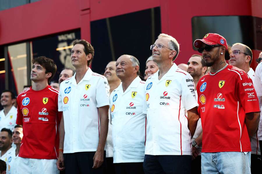 Il team Ferrari a Monza
