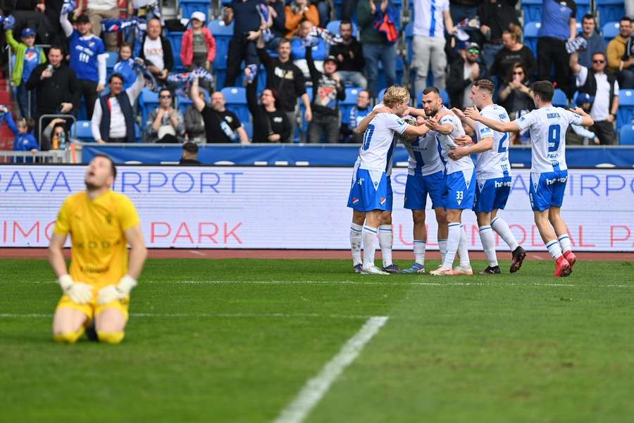Baník porazil Mladou Boleslav 2:1.