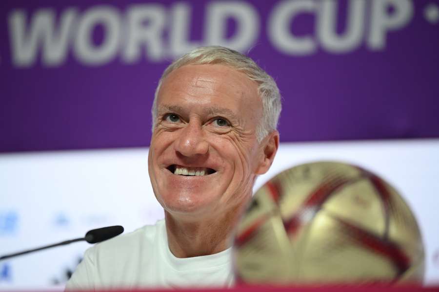 Didier Deschamps, durante la rueda de prensa previa al duelo ante Marruecos.