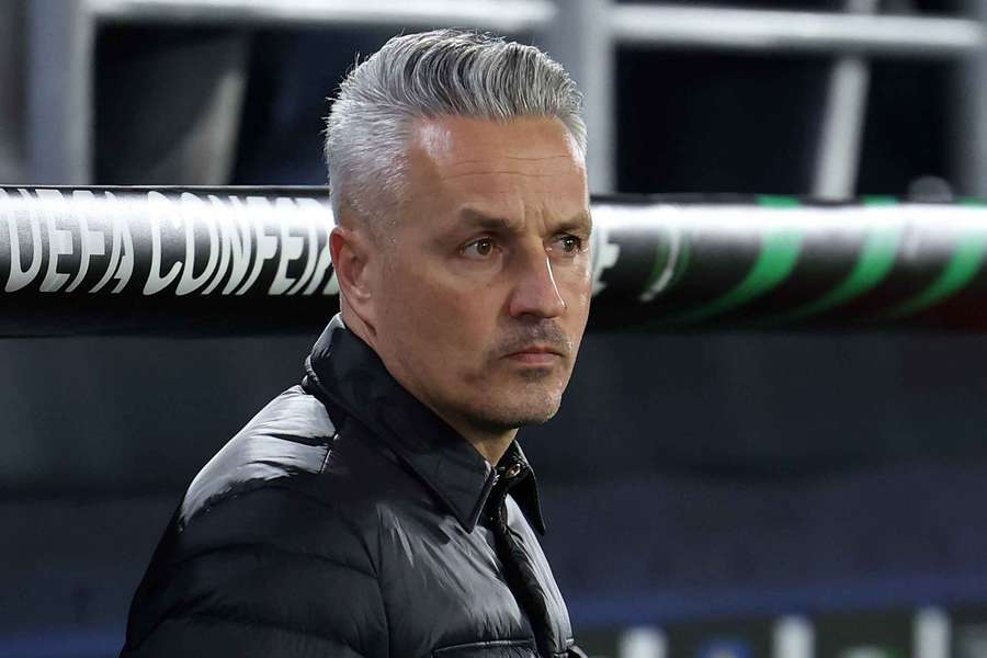 Trenér Sigmy Olomouc Tomáš Janotka.