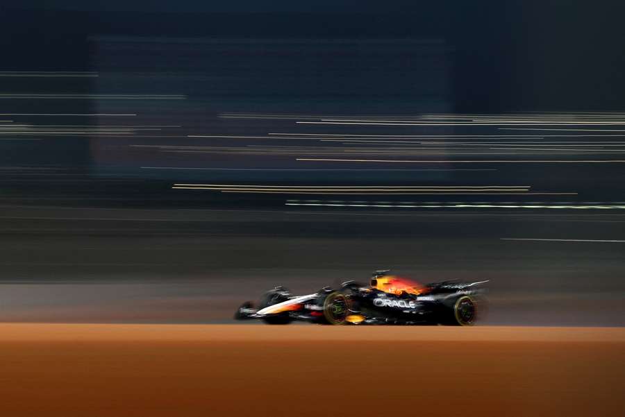 Red Bull's Max Verstappen in action during the race in Qatar