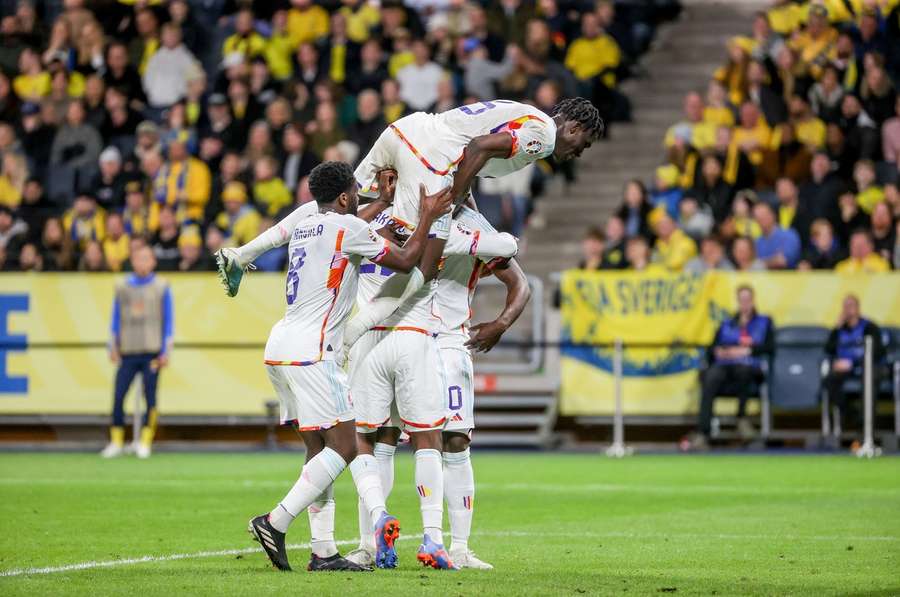 Belgien bejubelt das 3:0 durch Lukaku