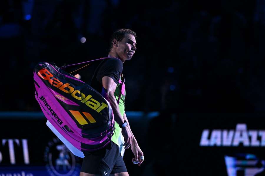Rafael Nadal efter nederlag ved sæsonfinalen i Torino.