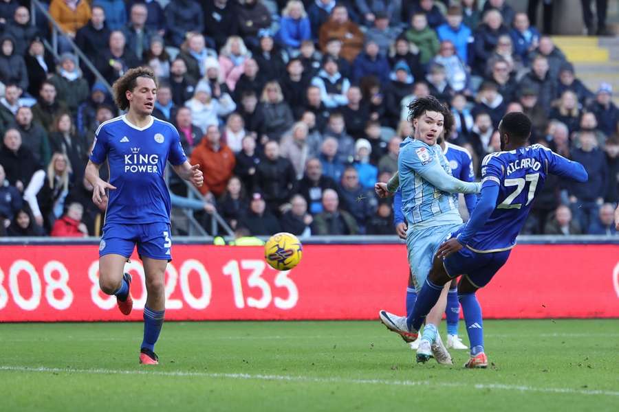 Callum O'Hare of Coventry City scores his side's third goal
