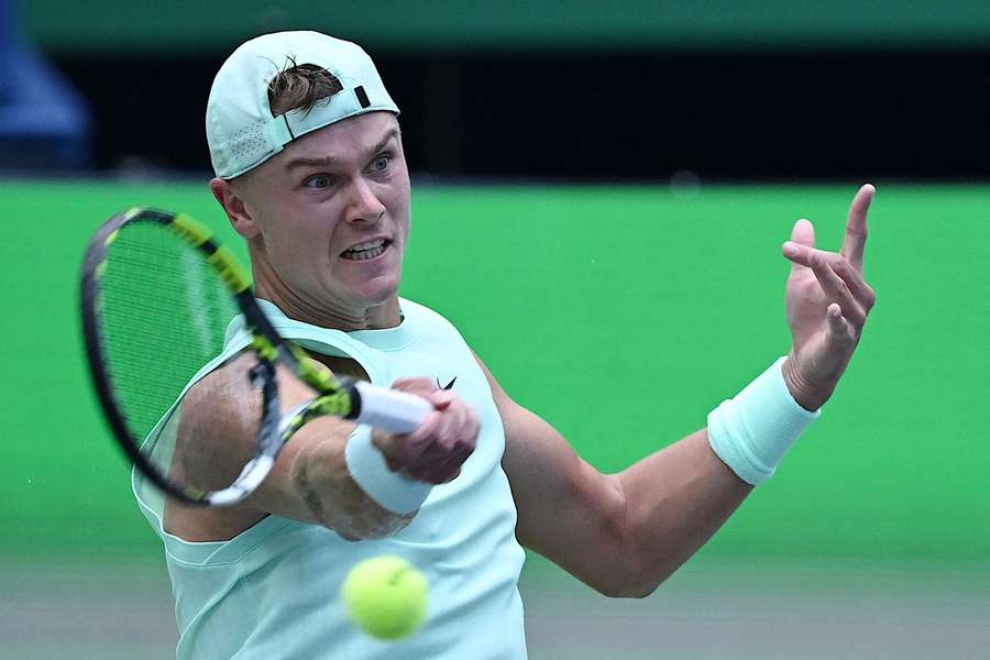 Holger Rune in action again Ugo Humbert