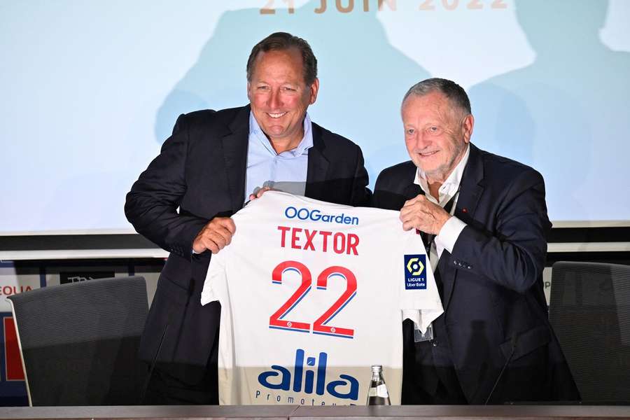 Jean-Michel Aulas et John Textor le 21 juin 2022