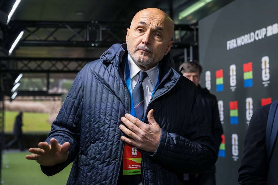 Luciano Spalletti al sorteggio dei gruppi per le qualificazioni al Mondiale 2026