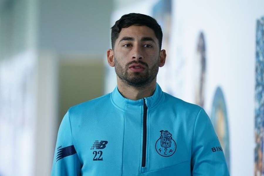 Alan Varela no treino do FC Porto