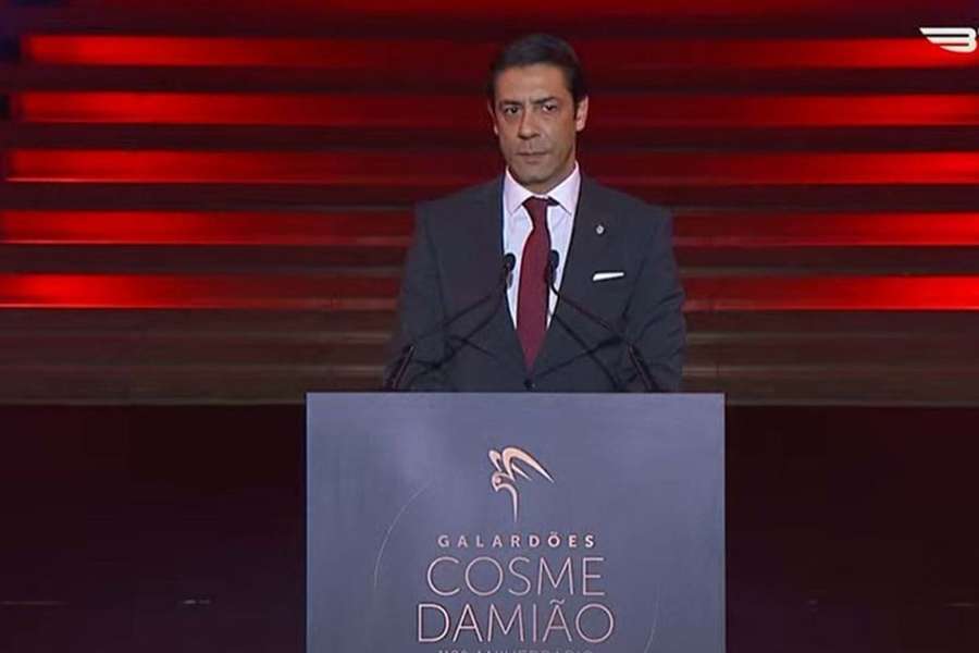 Rui Costa fez o discurso de abertura na Gala Cosme Damião