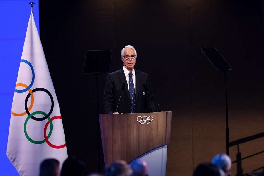 Giovanni Malagò durante la sessione del Comitato olimpico internazionale a Mumbai