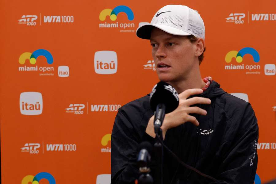 Jannik Sinner in sala stampa a Miami
