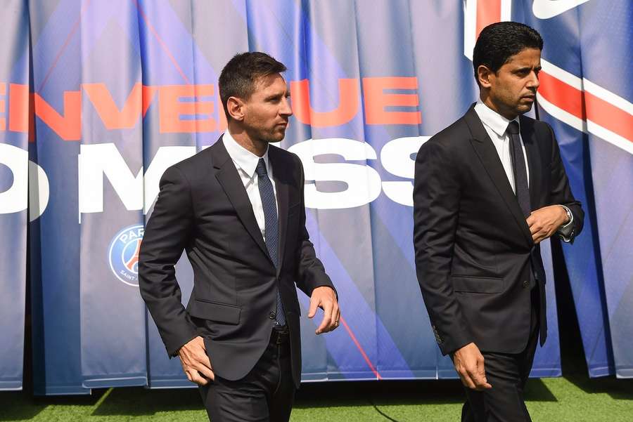 Leo Messi e Nasser Al-Khelaifi