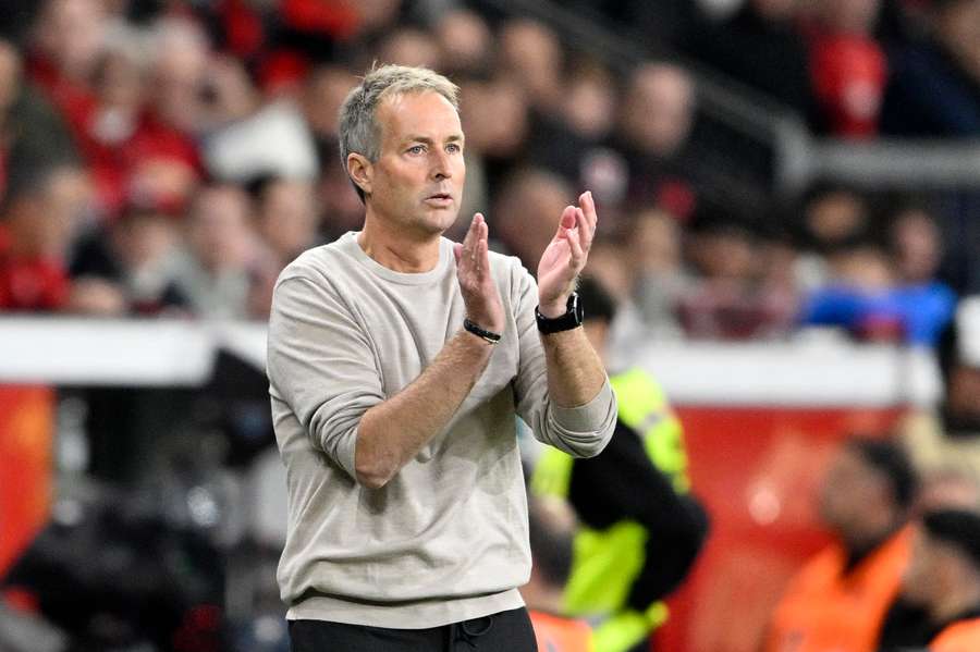 Kasper Hjulmand bei seinem Debüt gegen Eintracht Frankfurt.