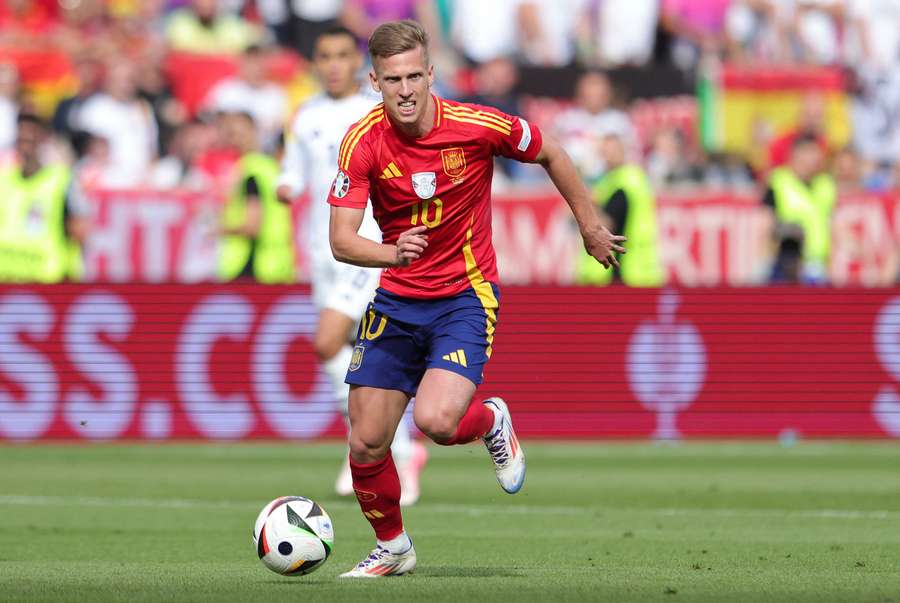 Olmo in action for Spain