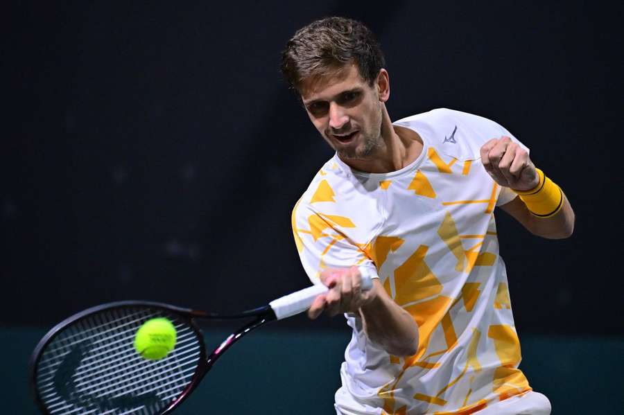 Vít Kopřiva v boji o postup do dalšího kola.