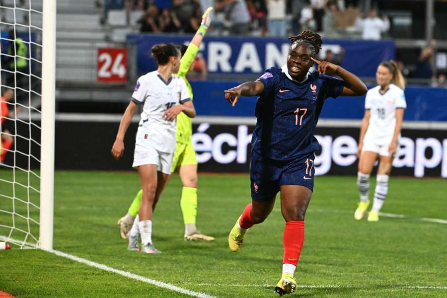 Chelsea's Sandy Baltimore in action for France