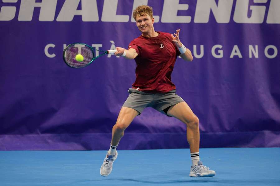 August Holmgren in action in the Challenger-final in South Korea