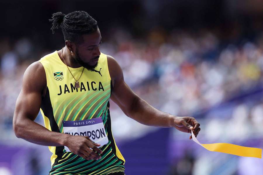 Kishane Thompson aux JO de Paris.