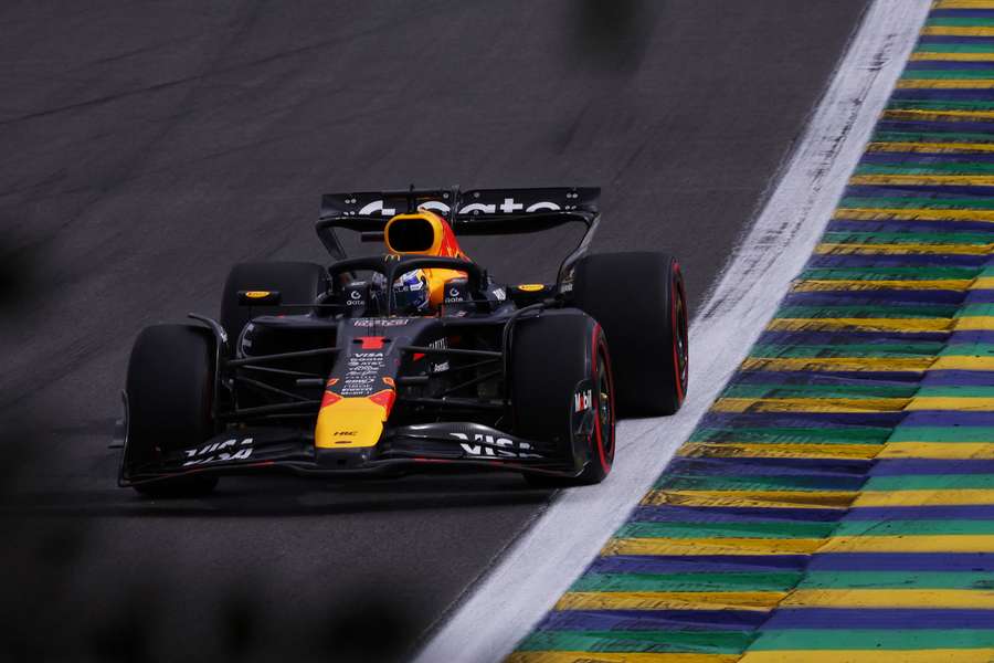 Max Verstappen on track at Interlagos Max Verstappen on track at Interlagos