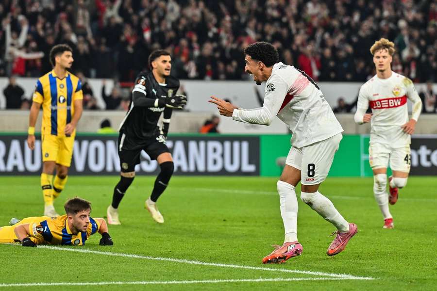 Os festejos de Tiago Tomás diante do Maccabi Tel Aviv Os festejos de Tiago Tomás diante do Maccabi Tel Aviv