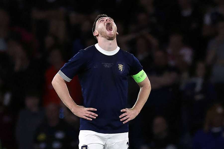 Andy Robertson lors d'Écosse - Angleterre en septembre.