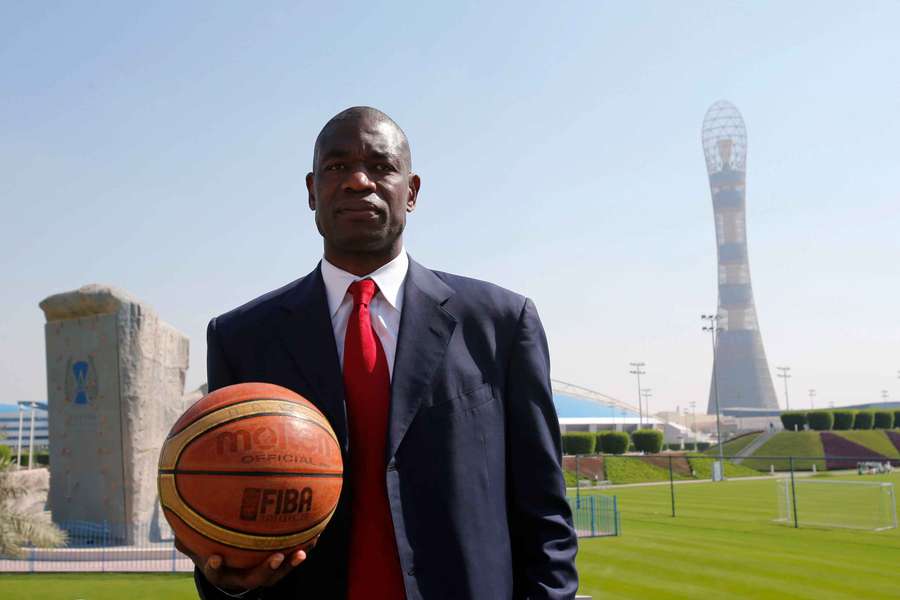 Voormalig NBA-ster Dikembe Mutombo in 2012