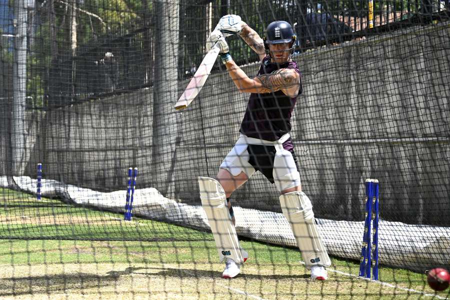 Ben Stokes trains at the MCG on Tuesday.