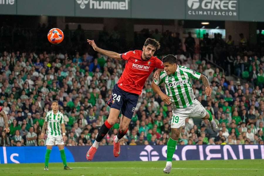 Real Betis and Osasuna drew 1-1 on Sunday in LaLiga