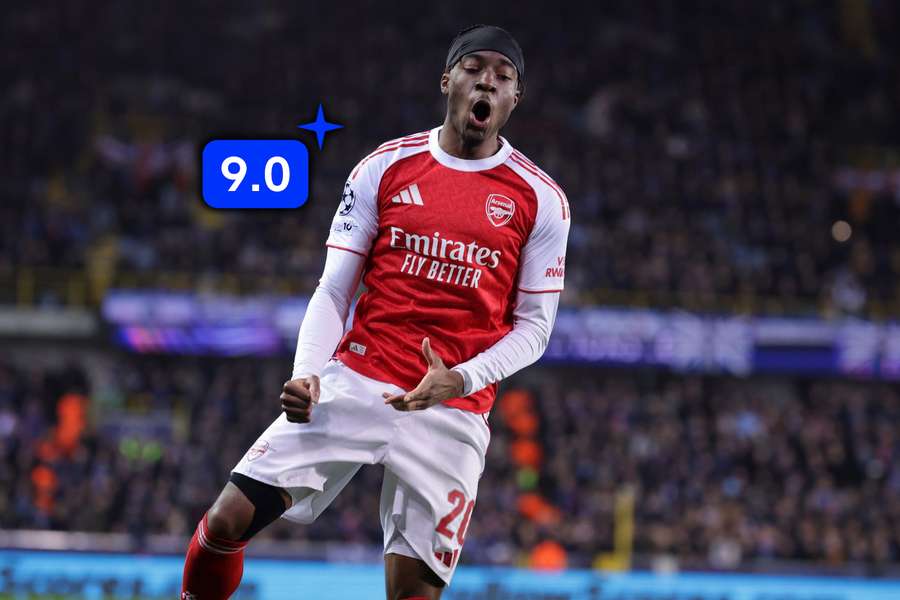 Madueke zářil za Arsenal proti Club Bruggy. Madueke zářil za Arsenal proti Club Bruggy.