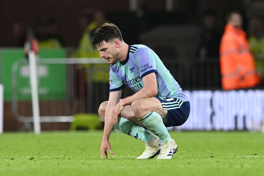 Rice reacts after Arsenal's loss to Bournemouth