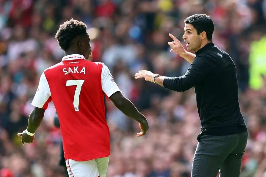 Saka has featured in nearly all of the Gunners' games this season