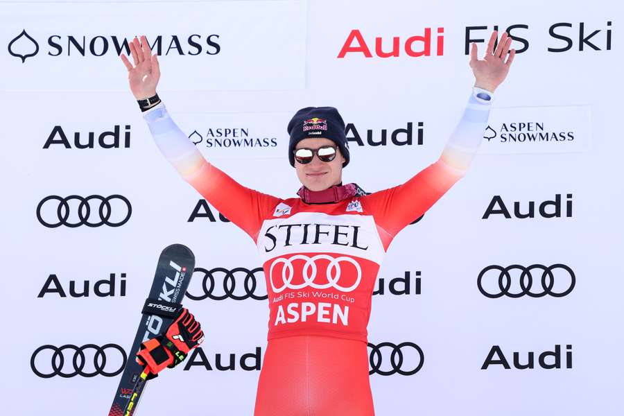 Marco Odermatt beim Super-G-Sieg am vergangenen Wochenende in Aspen.