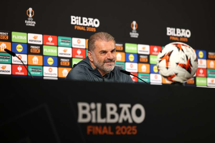 Postecoglou, durante la rueda de prensa previa a la final de la Europa League