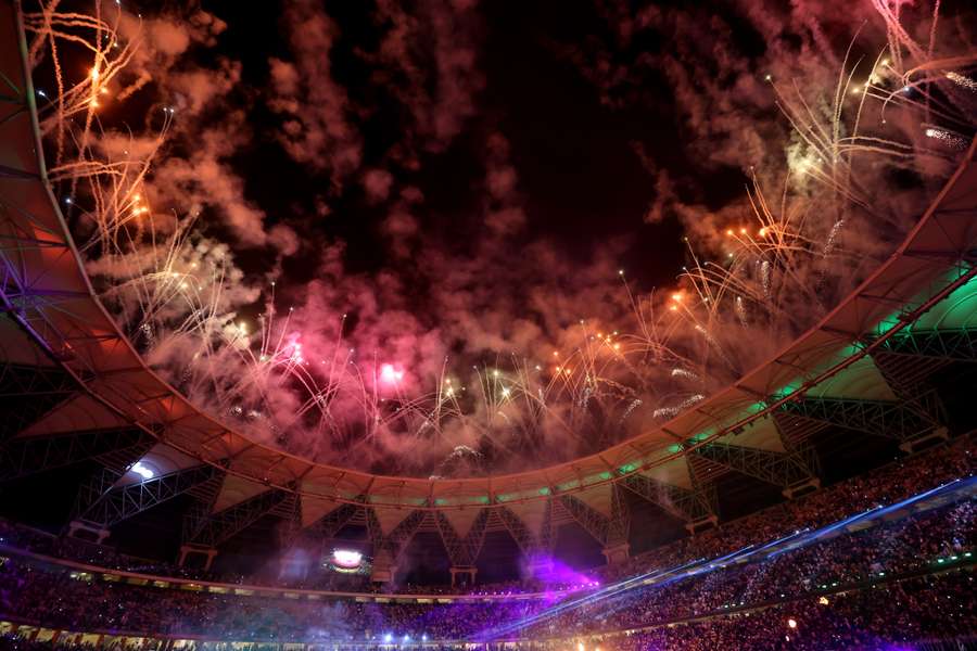 Estádio de Jeddah durante um jogo entre a Arábia Saudita e a Austrália em 2022